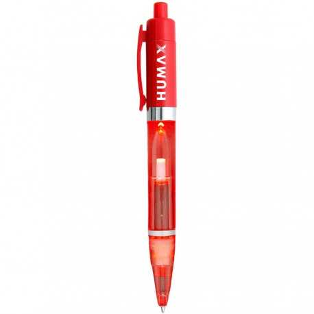 Light Up Pens  - Plastic Light Plastic Pen (Red)