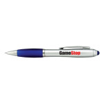 Plastic Promotional Pens - Silver Grenada Stylus Plastic Pen