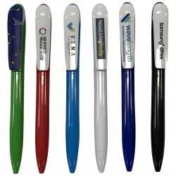 Plastic Promotional Pens  - Brilliant Clip Plastic Pen