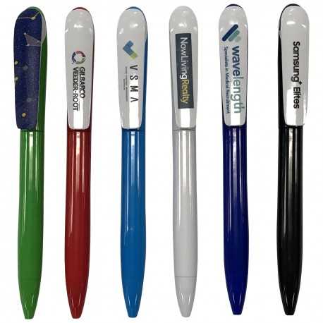 Plastic Promotional Pens  - Brilliant Clip Plastic Pen