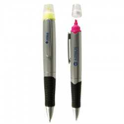 Plastic Promotional Pens  - Duo Highlighter/Plastic Pen
