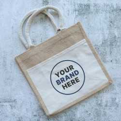 Jute Shopping & Tote Bags  - Jim Jam Jute Tote Bag