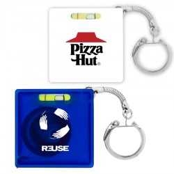 Printed Tape Measures  - Tape Measure with Level Key Chain
