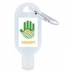 Branded Hand Sanitisers  - 30mL Hand Sanitiser with Carabiner