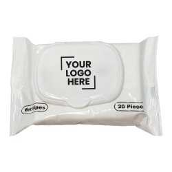 Branded Hand Sanitisers  - Antibacterial Wipes in Packet