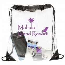 Clear Stadium Bags  - Large Stadium Drawstring Bag