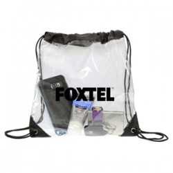 Clear Stadium Bags  - Stadium Drawstring Bag