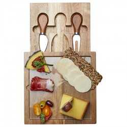 Cheese Sets  - Braemar Glass Cheese Board & Knife Set