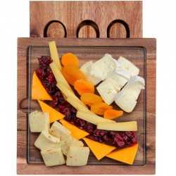 Cheese Sets  - Braemar Glass Cheese Board & Knife Set