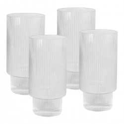 Printed Glasses & Tumblers  - Oscar Ribbed Highball Glasses
