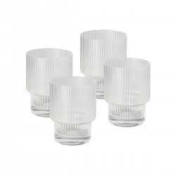 Printed Glasses & Tumblers  - Linnea Ribbed Glass Tumbler