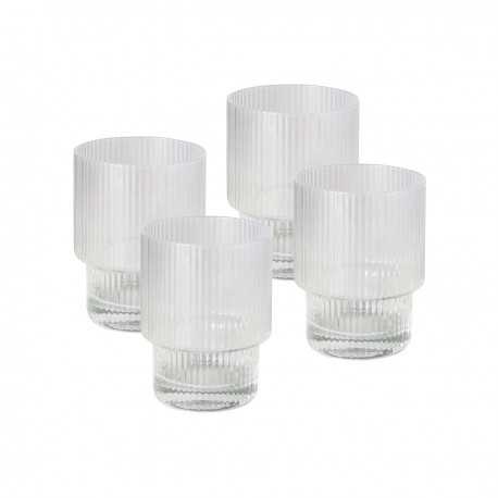 Printed Glasses & Tumblers  - Linnea Ribbed Glass Tumbler