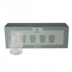 Printed Glasses & Tumblers  - Linnea Ribbed Glass Tumbler