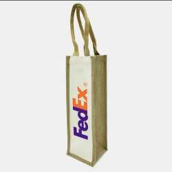 Jute Shopping & Tote Bags  - Jute Single Wine Bag