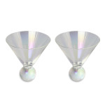 Printed Glasses &amp; Tumblers - Aura Iridescent Martini Glasses