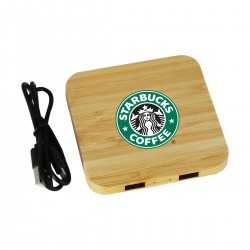 Phone & Tablet Chargers  - Trafalgar Bamboo charging dock