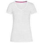 branded Stedman Womens Claire V-neck T-Shirt, from our range of promotional Ladies Promotional T Shirts