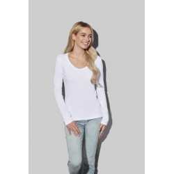 Ladies Promotional T Shirts  - Stedman Womens Claire V-neck Long Sleeve T-Shirt