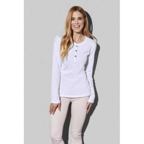 Ladies Promotional T Shirts  - Stedman Womens Sharon Henley Long Sleeve T-Shirt