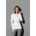 Ladies Promotional T Shirts - Stedman Womens Sharon Henley Long Sleeve T-Shirt