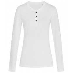 Ladies Promotional T Shirts  - Stedman Womens Sharon Henley Long Sleeve T-Shirt