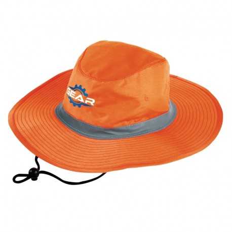 Wide Brim Hats  - Hi Vis Reflector Safety Brim Hat