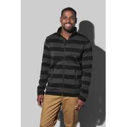 Fleece Tops  - Stedman Mens Active Striped Fleece Jacket
