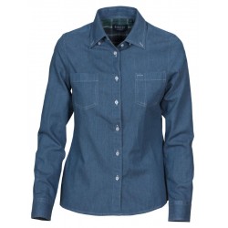 Ladies Corporate Shirts  - James Harvest Jupiter Womens Denim Shirt
