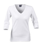 Ladies Promotional T Shirts - James Harvest Lynn Womens V-Neck 3/4 T-Shirt