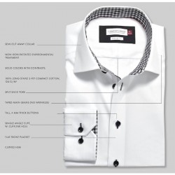 Men's Corporate Shirts  - James Harvest Red Bow 20 Mens Shirt