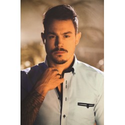 Men's Corporate Shirts  - James Harvest Purple Bow 40 Mens Shirt