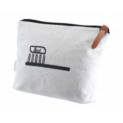 Toiletry Bags  - Calico Toiletry/Makeup Bag 14.5cmx22.5cm