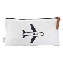 Travel & Trolley Bags  - Calico Travel Pouch 12.5cm x 24.5cm