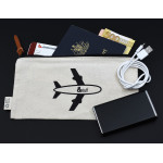 Travel &amp; Trolley Bags - Calico Travel Pouch 12.5cm x 24.5cm