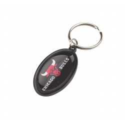 Metal Keyrings  - Rainbow Keyring (25x45mm oval) - Indent