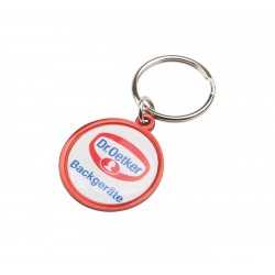 Metal Keyrings  - Rainbow Keyring (30mm round) - Indent