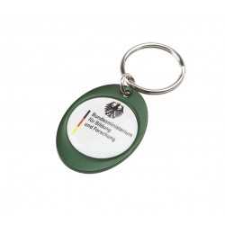 Metal Keyrings  - Rainbow Keyring (30x40mm oval) - Indent
