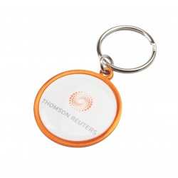 Metal Keyrings  - Rainbow Keyring (35mm round) - Indent