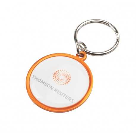 Metal Keyrings  - Rainbow Keyring (35mm round) - Indent