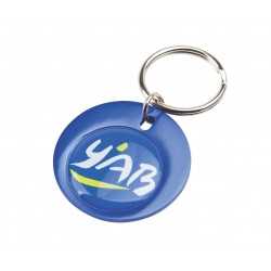 Metal Keyrings  - Rainbow Keyring (37mm round) - Indent