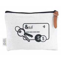 Fashion Tote Bags  - Calico Card & Key Pouch 12.5cm x 17cm