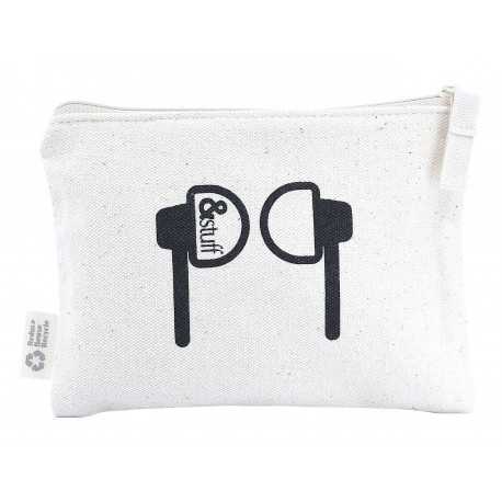 Fashion Tote Bags  - Calico Earphone Pouch 12.5cm x 17cm