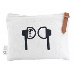 Fashion Tote Bags  - Calico Earphone Pouch 12.5cm x 17cm