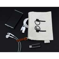 Fashion Tote Bags  - Calico Earphone Pouch 12.5cm x 17cm