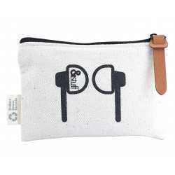 Fashion Tote Bags  - Calico Earphone Pouch 8.5cm x 13cm