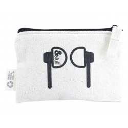 Fashion Tote Bags  - Calico Earphone Pouch 8.5cm x 13cm