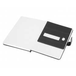 Promotional Journals & Noteboooks  - Remote Work Notebook w/Stand, Black