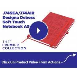 Promotional Journals & Noteboooks  - Designa Deboss SoftTouch Notebook A5 Air