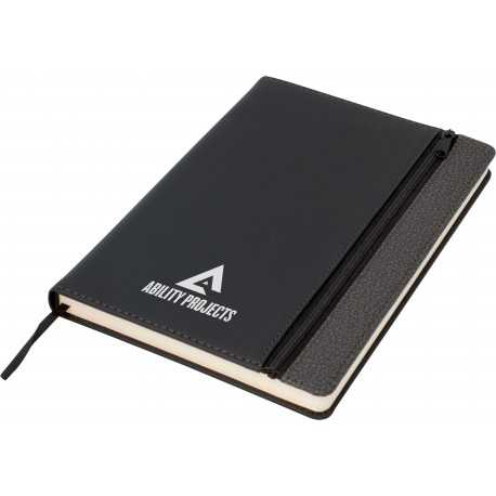 Promotional Journals & Noteboooks  - Toronto A5 Notebook,Black/Dark Grey Trim