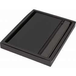 Promotional Journals & Noteboooks  - Toronto A5 Notebook,Black/Dark Grey Trim